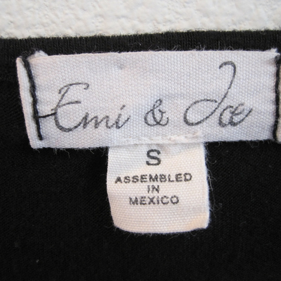 Paris Eiffel Tower-Knit Black T-Shirt-Shaped Hem - Picture 3 of 5